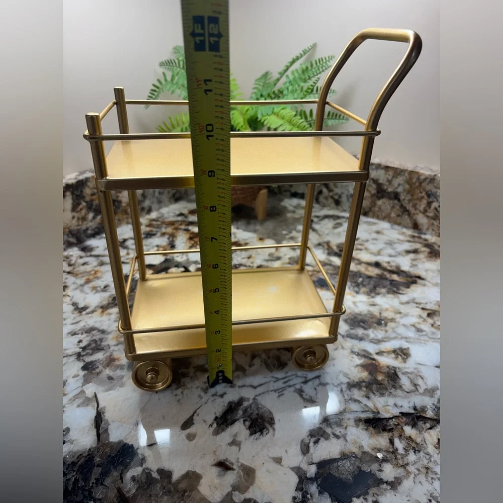 Gold Miniature Bar Cart